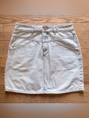 Marithe Francois Girbaud Denim Mini Skirt Womens M Light Wash Y2K Korean